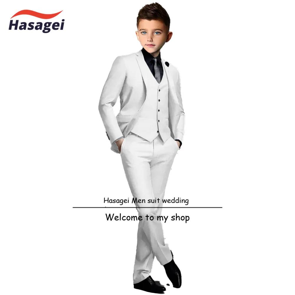 White Boys Suit Formal 3-piece Jacket Pants Vest 2-16 Years Old Stage Graduation Outfit Kids Wedding Tuxedo
White Boys Suit Formal 3-piece Jacket Pants Vest 2-16 Years Old Stage Graduation Outfit Kids Wedding Tuxedo