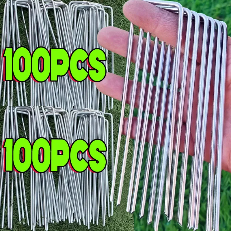 200pcs Garden Staples Heavy-duty Fence Tubing Stakes Sod Pins Galvanized Landscape Spike for Holding Lawns Barrier Ground Nail
200pcs Garden Staples Heavy-duty Fence Tubing Stakes Sod Pins Galvanized Landscape Spike for Holding Lawns Barrier Ground Nail