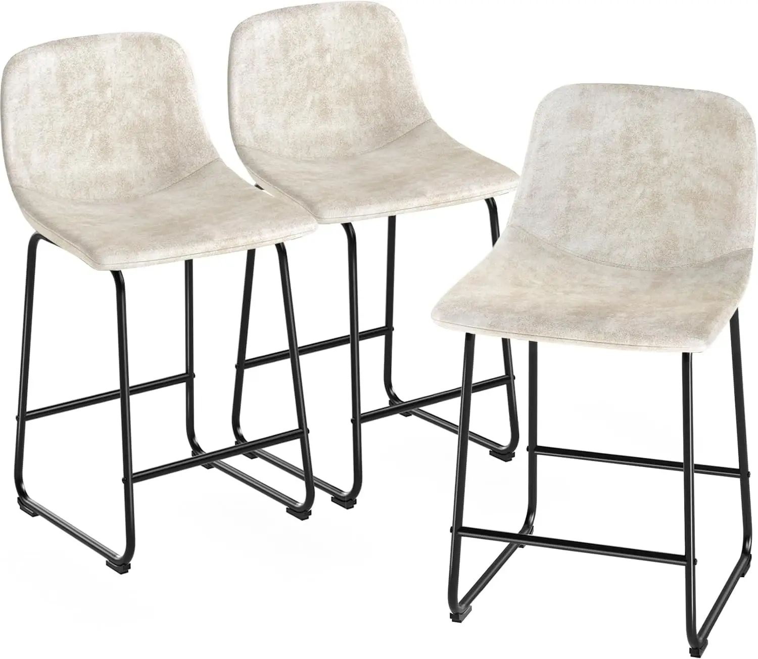 Leathaire Fabric Counter Chairs Set of 3, Beige Modern Counter Stool with Back and Footrest Height for Pub Coffee Home
Leathaire Fabric Counter Chairs Set of 3, Beige Modern Counter Stool with Back and Footrest Height for Pub Coffee Home