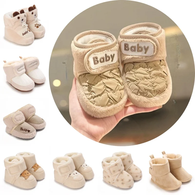Baby Learning Walk Shoes, Winter Thick Velvet Cotton Snow Boots, Warm Soft Footwear for Infants 0-18M
Baby Learning Walk Shoes, Winter Thick Velvet Cotton Snow Boots, Warm Soft Footwear for Infants 0-18M