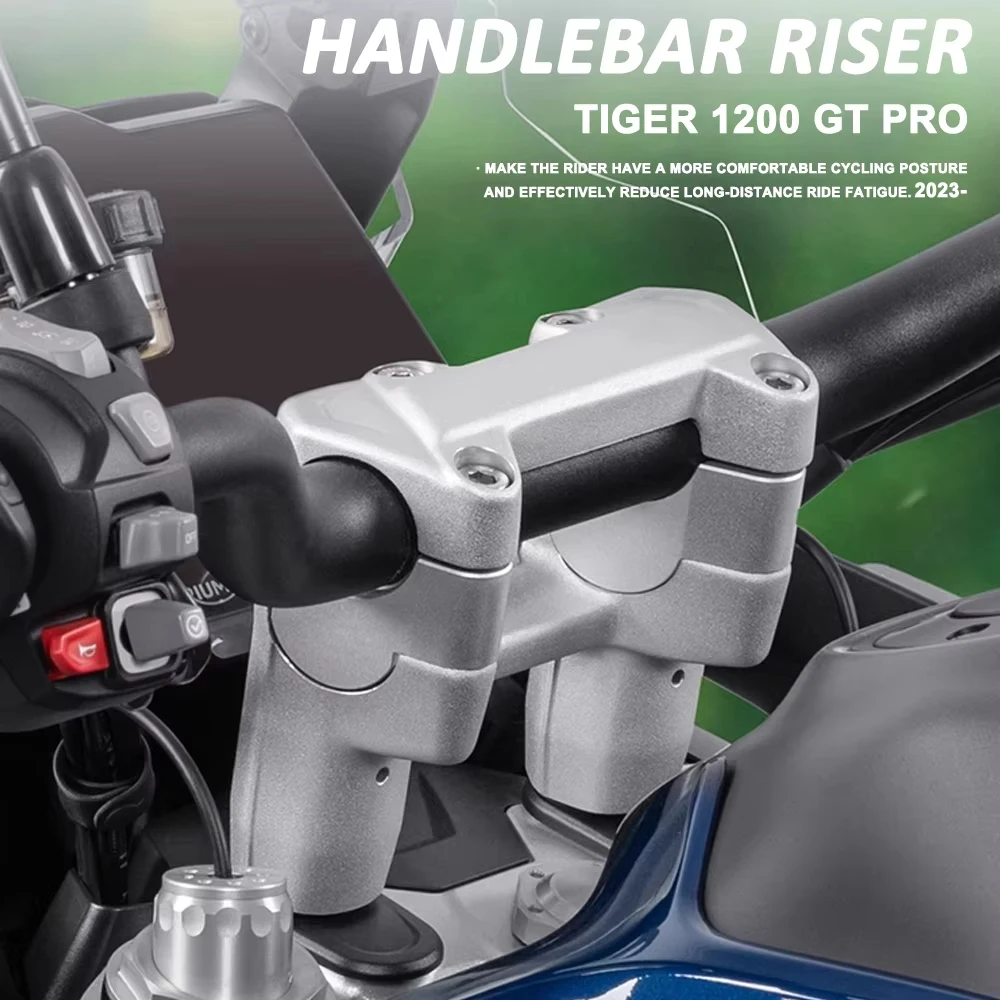 New For TIGER1200 Handle Bar Riser Back Moved Up 25MM Handlebar Mounting Risers TIGER 1200 Tiger1200 Tiger 1200 GT Pro 2023-2025
New For TIGER1200 Handle Bar Riser Back Moved Up 25MM Handlebar Mounting Risers TIGER 1200 Tiger1200 Tiger 1200 GT Pro 2023-2025