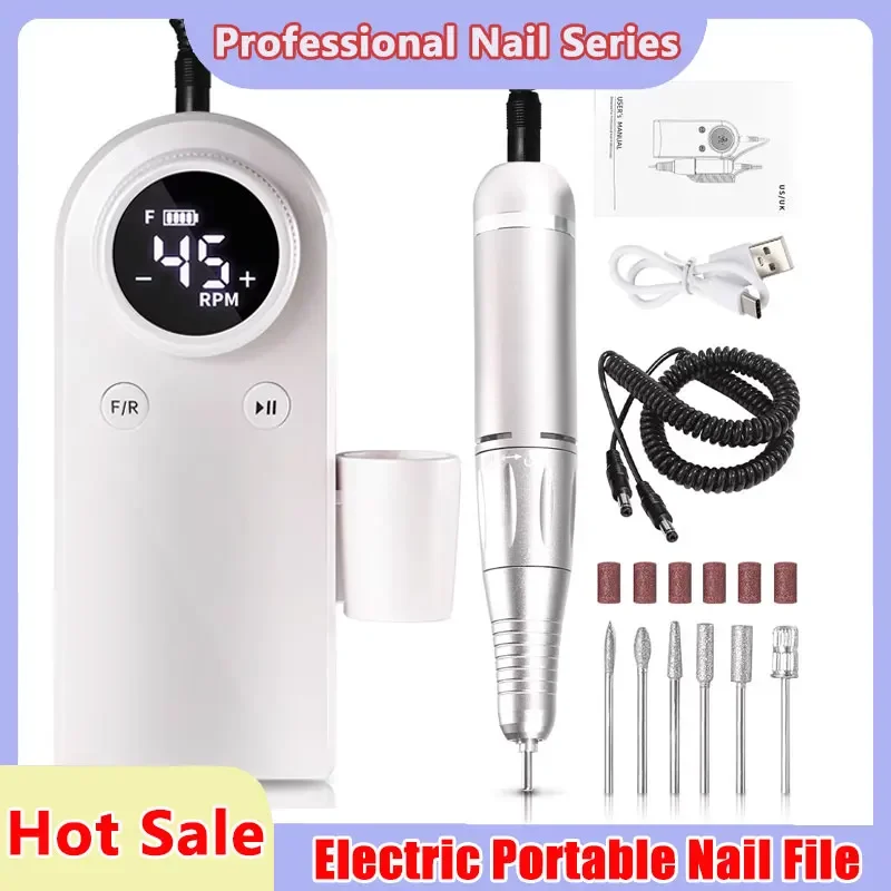 Nail Drill 45000 RPM, Professional Rechargeable Electric Nail File,Cordless Nail E File for Acrylic Nails Gel Polishing Removing
Nail Drill 45000 RPM, Professional Rechargeable Electric Nail File,Cordless Nail E File for Acrylic Nails Gel Polishing Removing