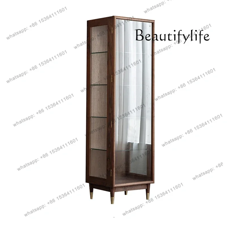 Книжный шкаф из цельного дерева в скандинавском стиле из орехового дерева со стеклянной дверью, стильный и простой для хранения пыли
Книжный шкаф из цельного дерева в скандинавском стиле из орехового дерева со стеклянной дверью, стильный и простой для хранения пыли