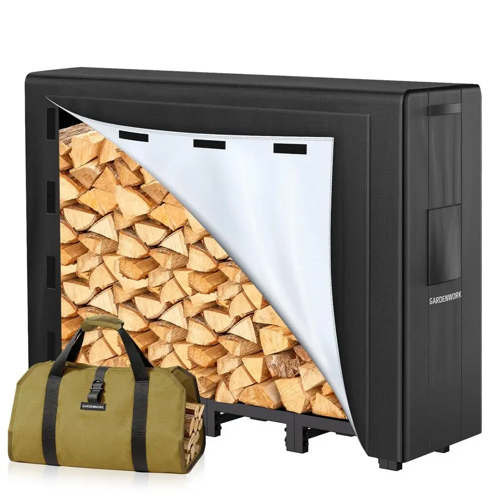 6FT Firewood Rack Outdoor with Cover,Heavy Duty Fire Wood Storage Racks Outdoor with 600D Oxford Fabric Cover,Adjustable Firewoo
6FT Firewood Rack Outdoor with Cover,Heavy Duty Fire Wood Storage Racks Outdoor with 600D Oxford Fabric Cover,Adjustable Firewoo
