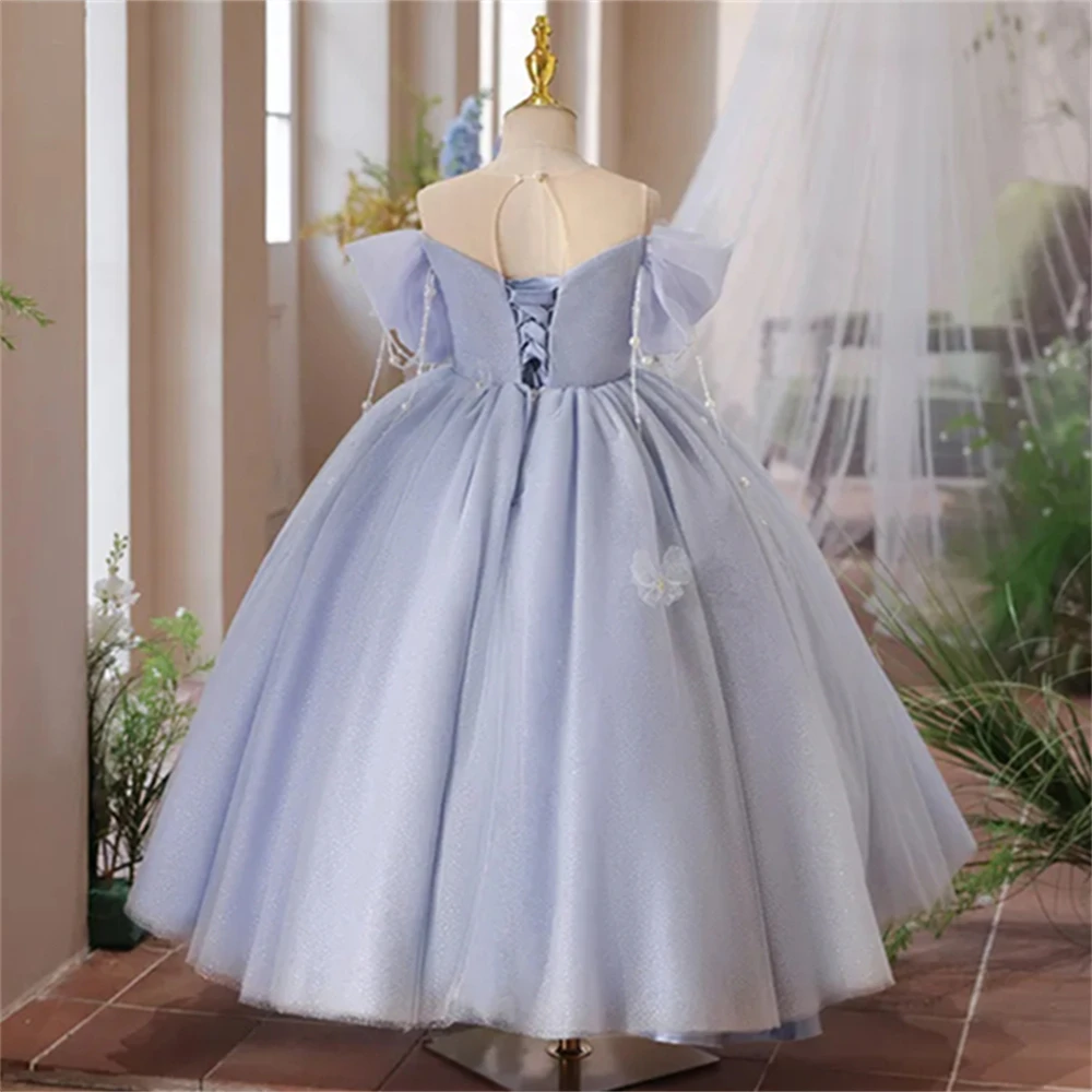 Customized Flower Girl Dress For Wedding Pearls Short Sleeve High Waist Floor Length Elegant Kids Birthday First Communion Gown
Customized Flower Girl Dress For Wedding Pearls Short Sleeve High Waist Floor Length Elegant Kids Birthday First Communion Gown