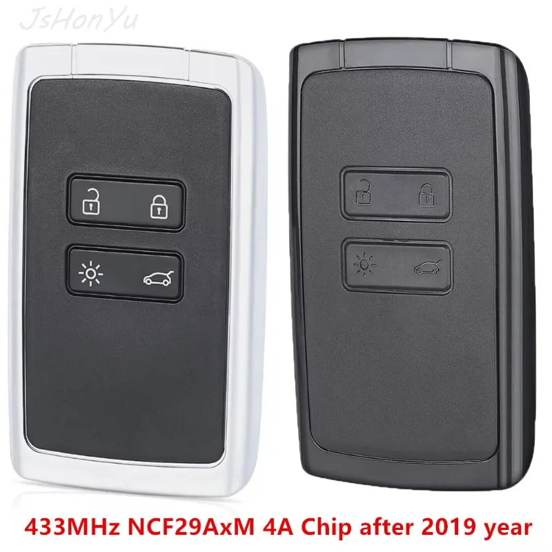JsHonYu NCF29AxM 433MHz Smart Remote Key Card for Renault Clio 5 Captur II Espace 5 Megane E-Tech Arkana Talisman Keyless Fob
JsHonYu NCF29AxM 433MHz Smart Remote Key Card for Renault Clio 5 Captur II Espace 5 Megane E-Tech Arkana Talisman Keyless Fob
