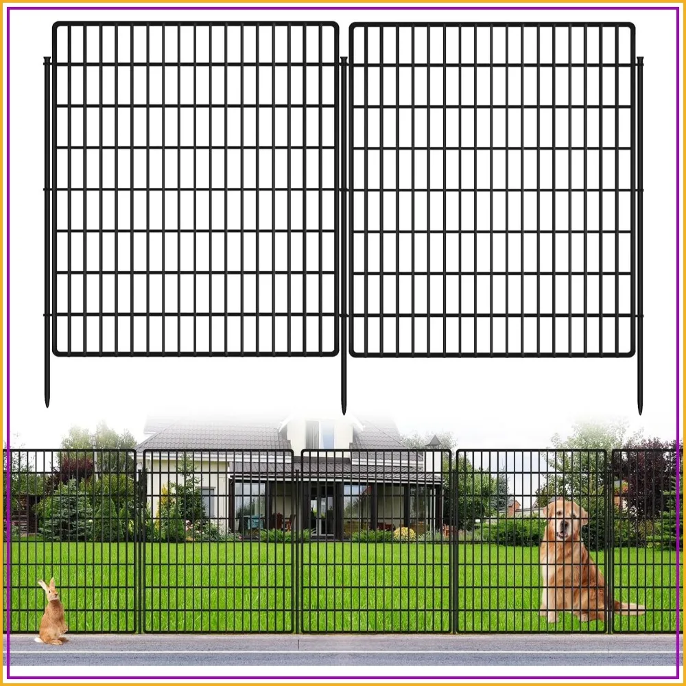 33in x 24ft Rustproof Garden Fence, No Dig Pet Barrier for Yard, Decorative Metal Border for Dogs, Rabbits, Plants
33in x 24ft Rustproof Garden Fence, No Dig Pet Barrier for Yard, Decorative Metal Border for Dogs, Rabbits, Plants