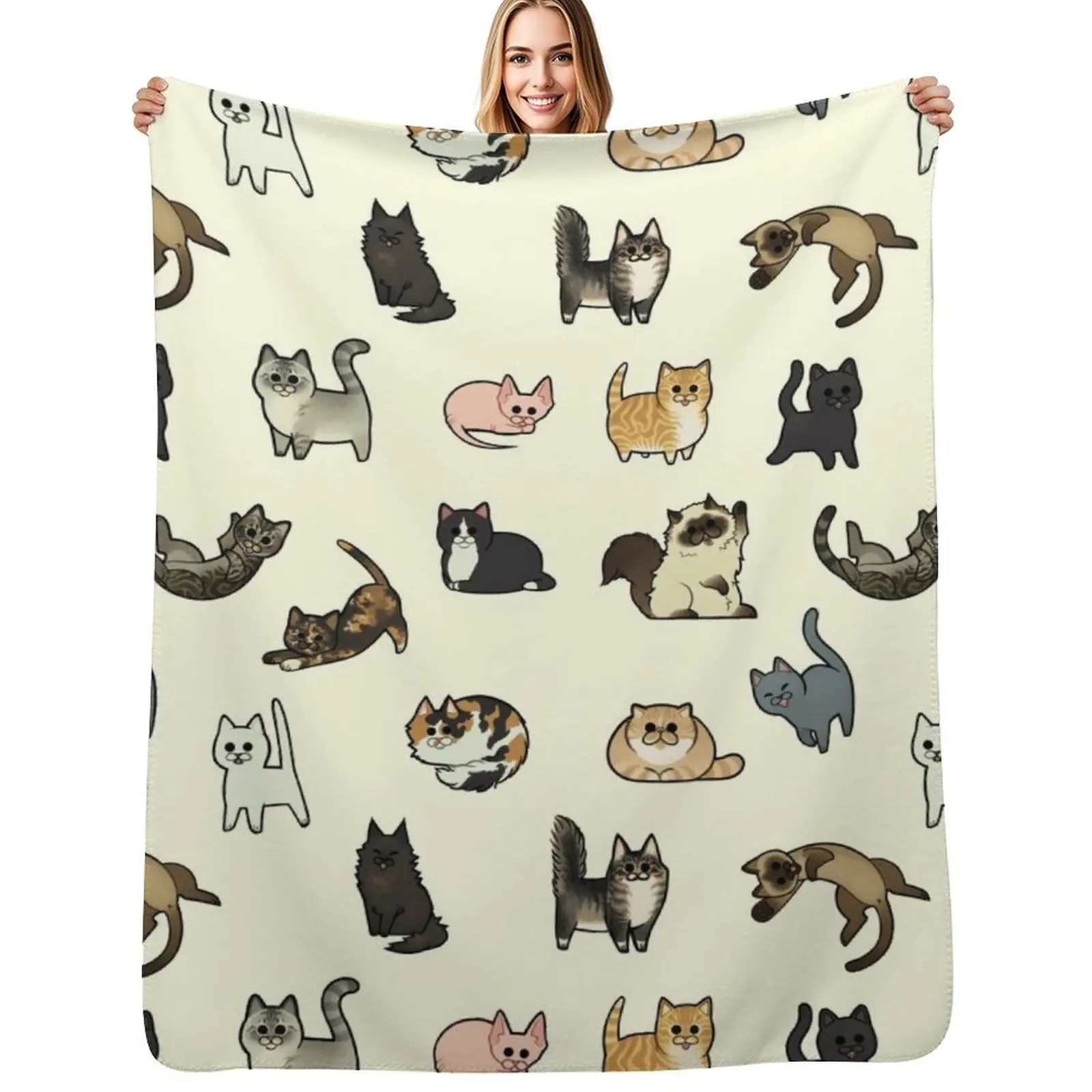 All Cats Throw Blanket Faux Fur Soft Warm Blanket for Bed
All Cats Throw Blanket Faux Fur Soft Warm Blanket for Bed