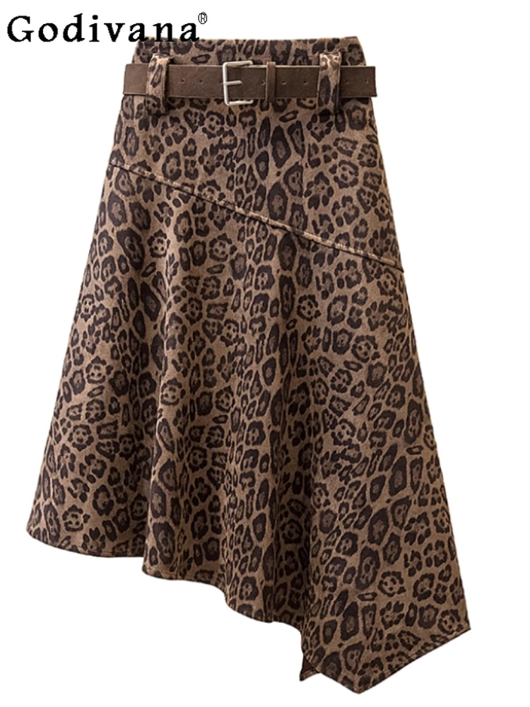 Large Size Women Autumn Elastic Leisure Leopard Print Skirts Fashion High Waist A-line Versatile Age Reduction Irregular Skirt
Large Size Women Autumn Elastic Leisure Leopard Print Skirts Fashion High Waist A-line Versatile Age Reduction Irregular Skirt