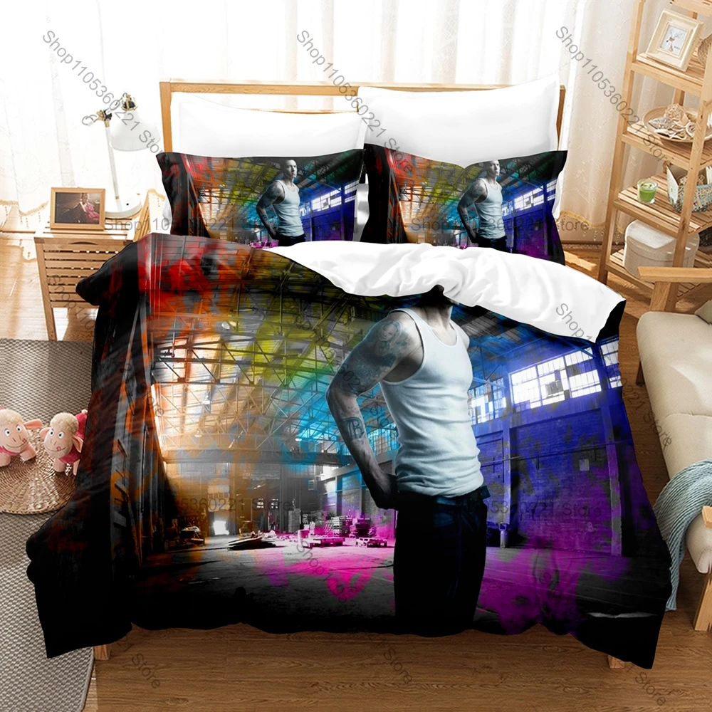 Legend Rapper E-Eminem Music To Be Murdered By MTBMB Bedding Set 1 Duvet Cover + 2 Pillowcases HD Print Hip Hop Bed Linen
Legend Rapper E-Eminem Music To Be Murdered By MTBMB Bedding Set 1 Duvet Cover + 2 Pillowcases HD Print Hip Hop Bed Linen