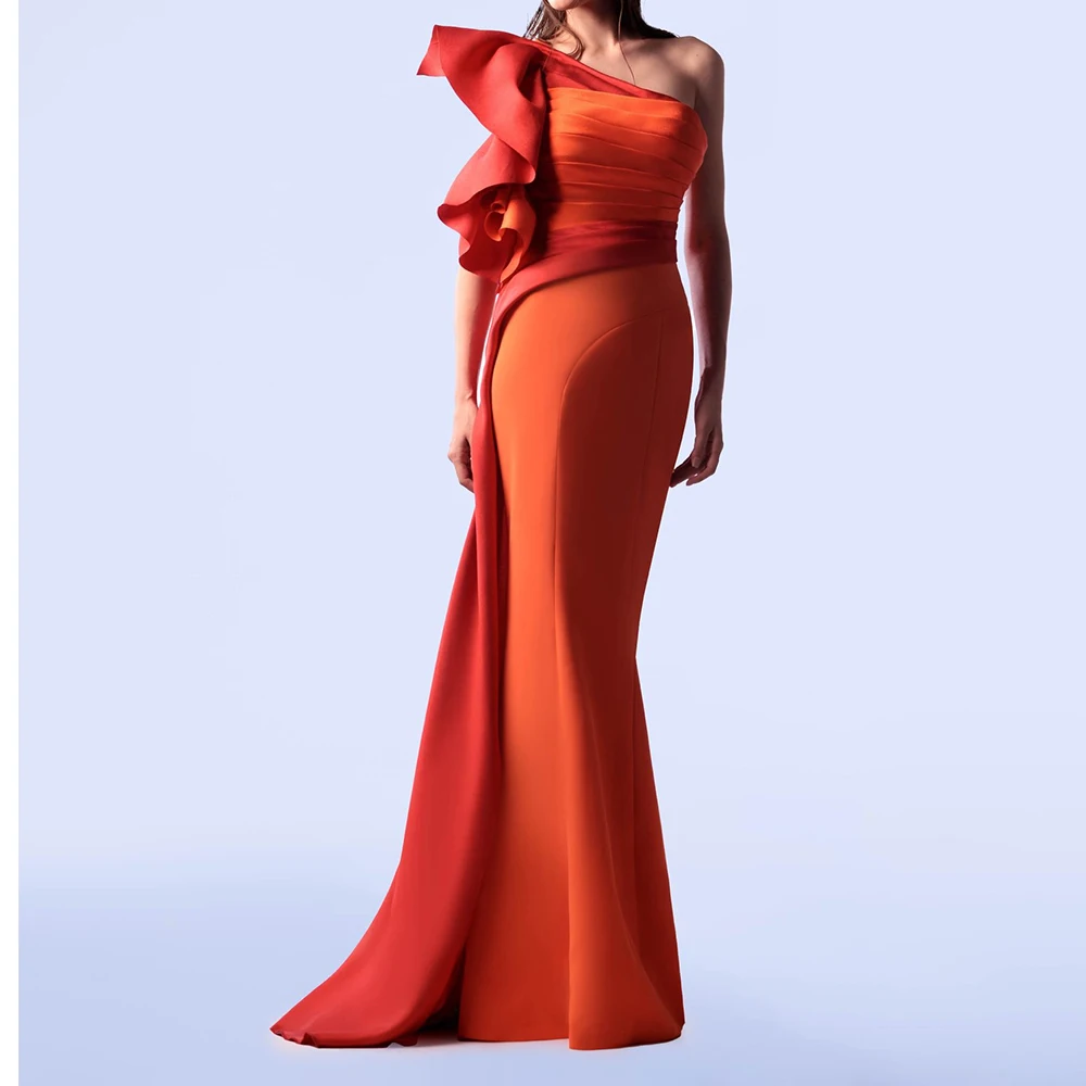Customized Fashion Contrast Color Pleat Strapless Floor Length Evening Dress Straight Jersey Sweep Train Vestidos Para Mujer
Customized Fashion Contrast Color Pleat Strapless Floor Length Evening Dress Straight Jersey Sweep Train Vestidos Para Mujer