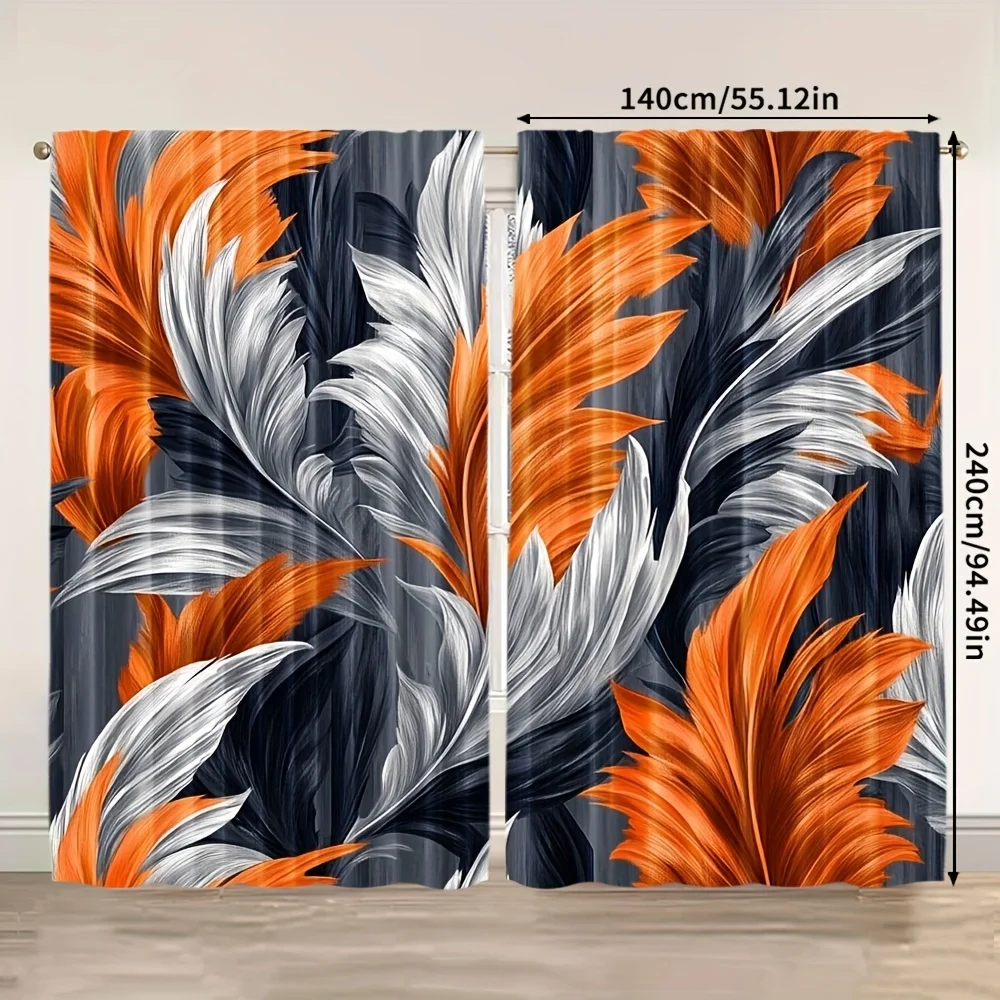 2pcs Orange Feather Curtains Abstract Art Print Blackout Drape Living Room Bedroom Window Treatment Home Decor
2pcs Orange Feather Curtains Abstract Art Print Blackout Drape Living Room Bedroom Window Treatment Home Decor