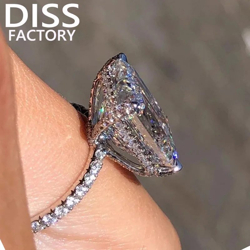 1 2 3 4 5 6 Carat Real Solid 9K White Gold Ring Emerald shape moissanite Diamonds Women Wedding Party Engagement Ring Classic
1 2 3 4 5 6 Carat Real Solid 9K White Gold Ring Emerald shape moissanite Diamonds Women Wedding Party Engagement Ring Classic