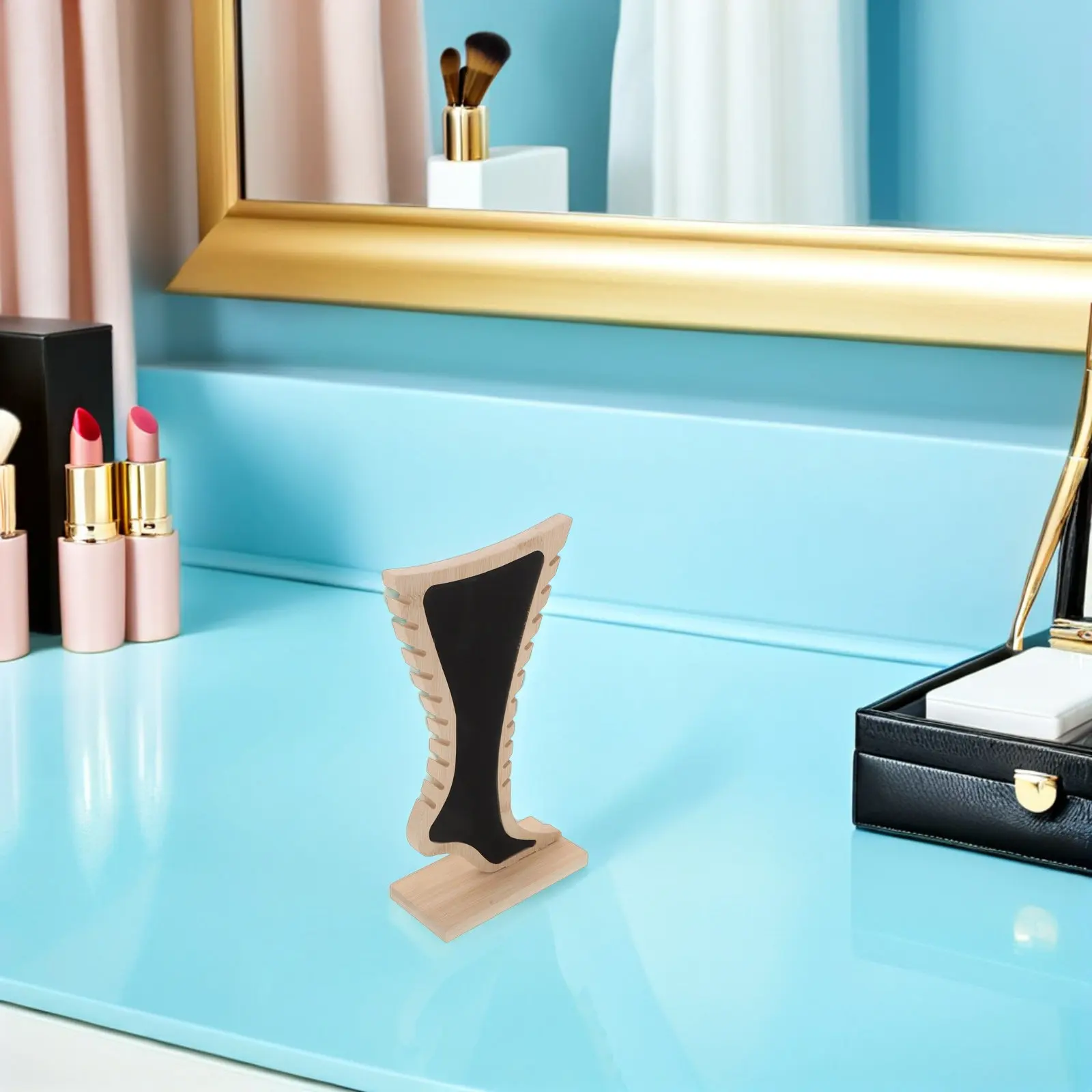 Foot Shaped Beige Wood Anklet Display Stand Solid Wood Jewelry Showcase Display Stand Commercial Bracelet Holder for Retail
Foot Shaped Beige Wood Anklet Display Stand Solid Wood Jewelry Showcase Display Stand Commercial Bracelet Holder for Retail