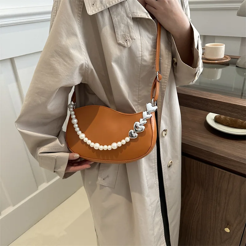 French Personality Pearl Chain Shoulder Bag 2024 New Trend Commuter Shoulder Ins Fashion Simple Messenger Handbag
French Personality Pearl Chain Shoulder Bag 2024 New Trend Commuter Shoulder Ins Fashion Simple Messenger Handbag