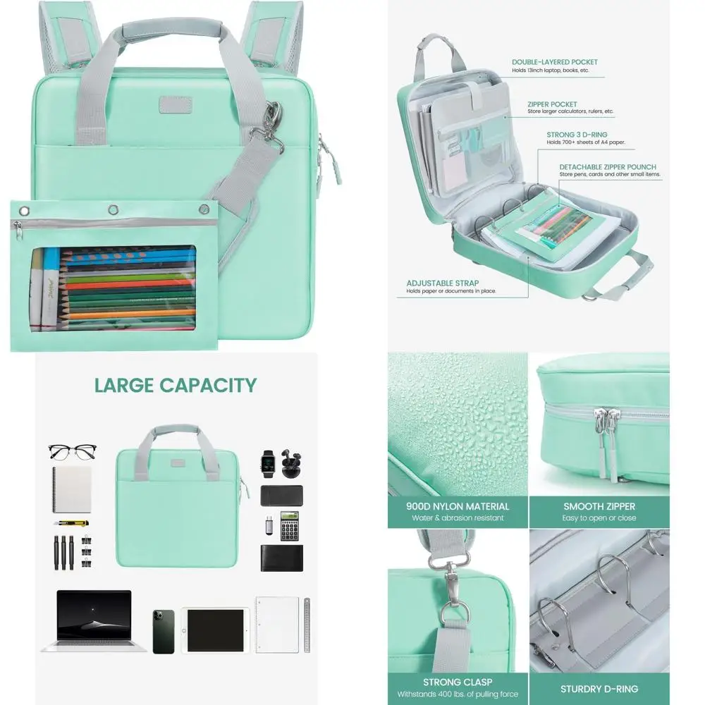 Папка-скоросшиватель на молнии с D-образными кольцами 3 дюйма, двойными ремнями и ручкой — вмещает 13 ноутбуков, планшетов и школьных принадлежностей — светло-голубой
Папка-скоросшиватель на молнии с D-образными кольцами 3 дюйма, двойными ремнями и ручкой — вмещает 13 ноутбуков, планшетов и школьных принадлежностей — светло-голубой