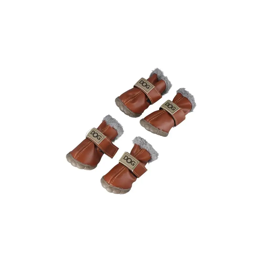 Puppy Rain Snow Boots Warm Pet Snow Boots Waterproof Non Slip Winter Pet Dog Shoes Plush/PU Soft for 4Pcs/Set Winter
Puppy Rain Snow Boots Warm Pet Snow Boots Waterproof Non Slip Winter Pet Dog Shoes Plush/PU Soft for 4Pcs/Set Winter