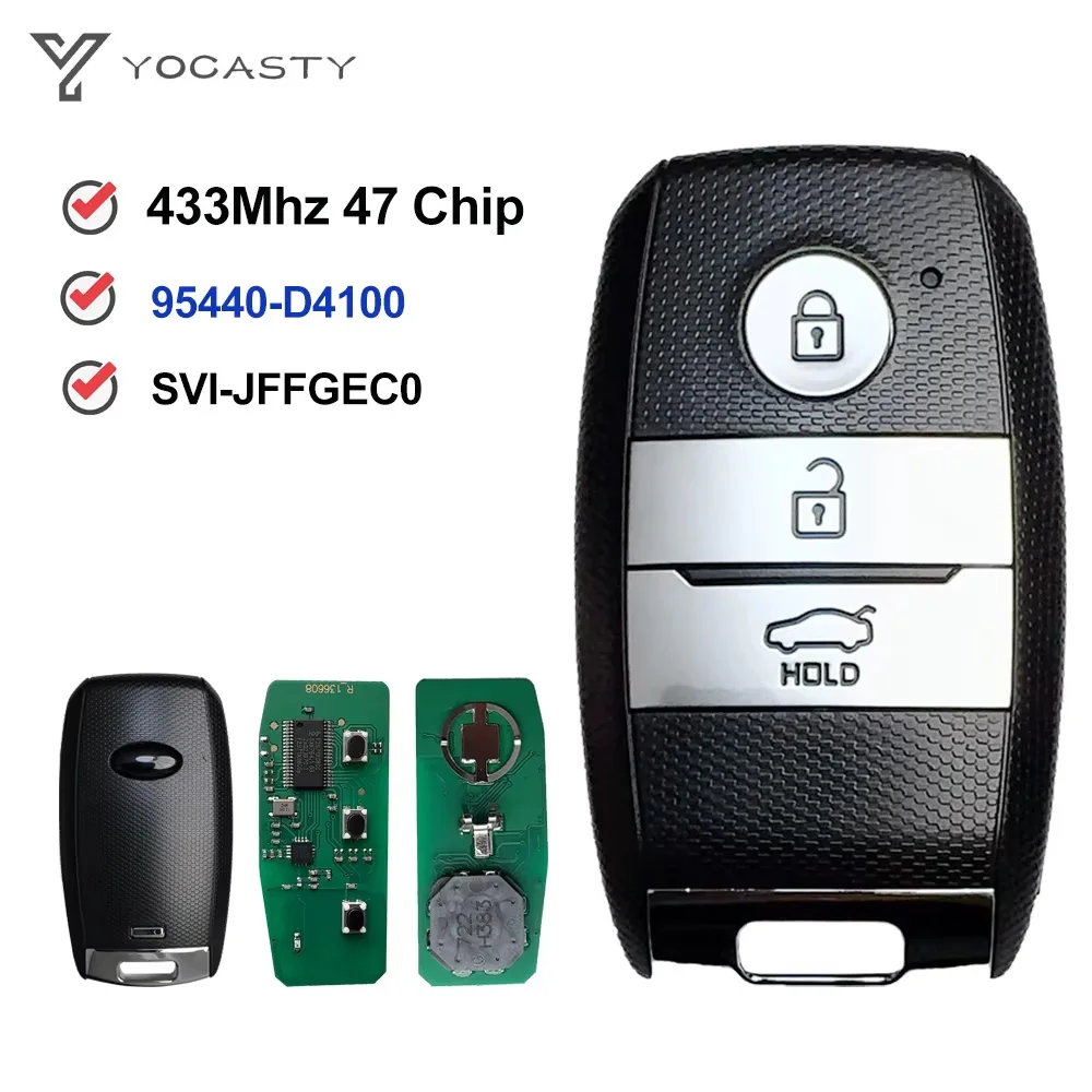 YOCASTY 95440-D4100 Keyless Smart Car Key Fob 433MHz NCF2951X ID47 Chip For Kia Optima 2016 2017 2018 SVI-JFFGEC0
YOCASTY 95440-D4100 Keyless Smart Car Key Fob 433MHz NCF2951X ID47 Chip For Kia Optima 2016 2017 2018 SVI-JFFGEC0