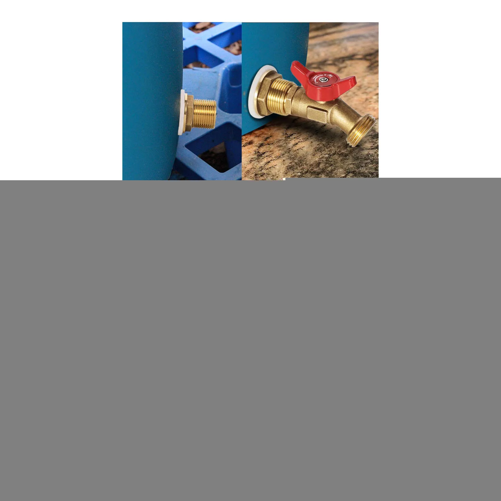Brass Ball Valve Quarter Turn Water Tank Spigot Rain Barrel Valve with Bulkhead Fitting 1/2in Female 3/4in Male Thread
Brass Ball Valve Quarter Turn Water Tank Spigot Rain Barrel Valve with Bulkhead Fitting 1/2in Female 3/4in Male Thread