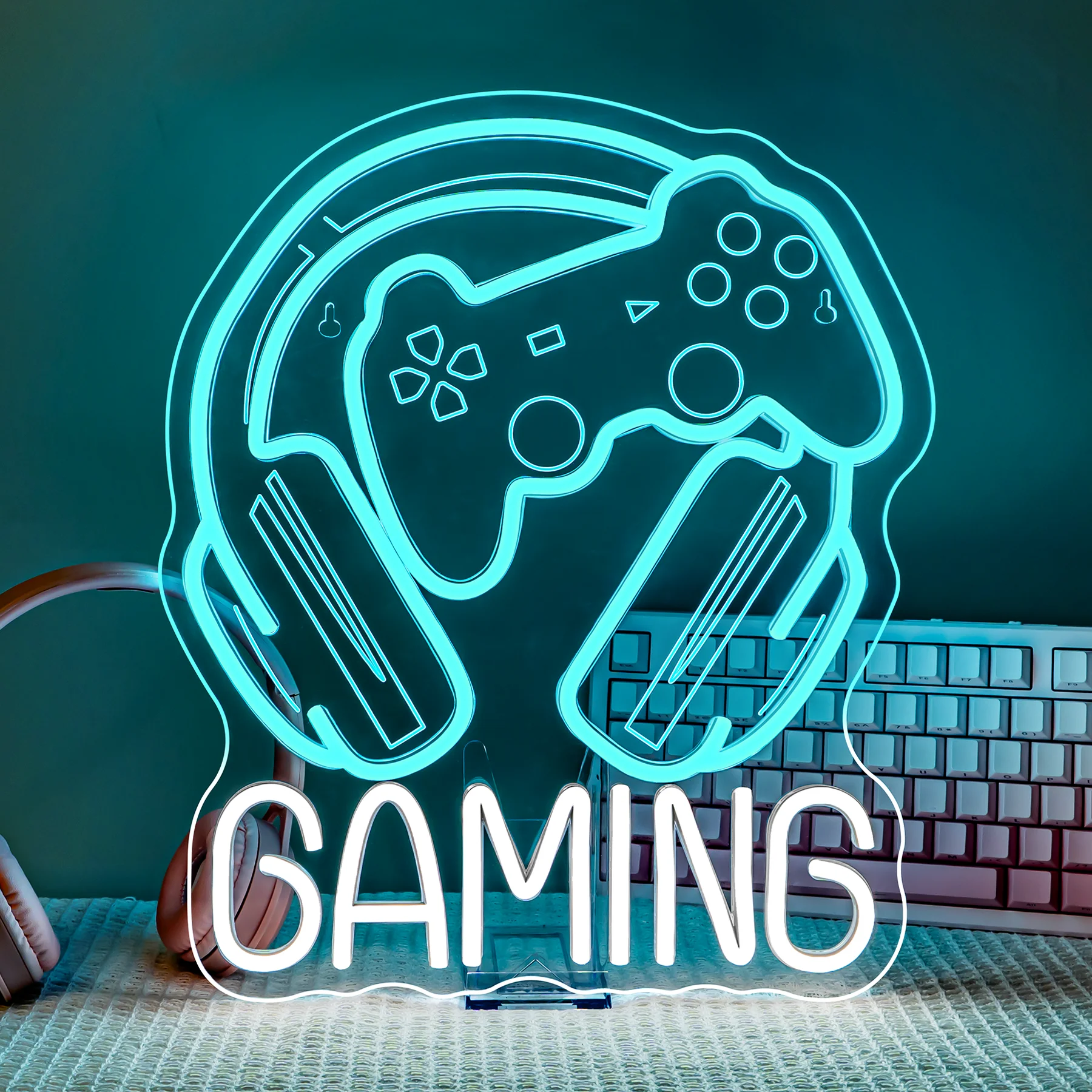 Gaming Neon Sign USB Powered Light up Headphone Game Signs USB Power with dimmer for Game Zone Video Room Boy Bedroom Wall Decor
Gaming Neon Sign USB Powered Light up Headphone Game Signs USB Power with dimmer for Game Zone Video Room Boy Bedroom Wall Decor