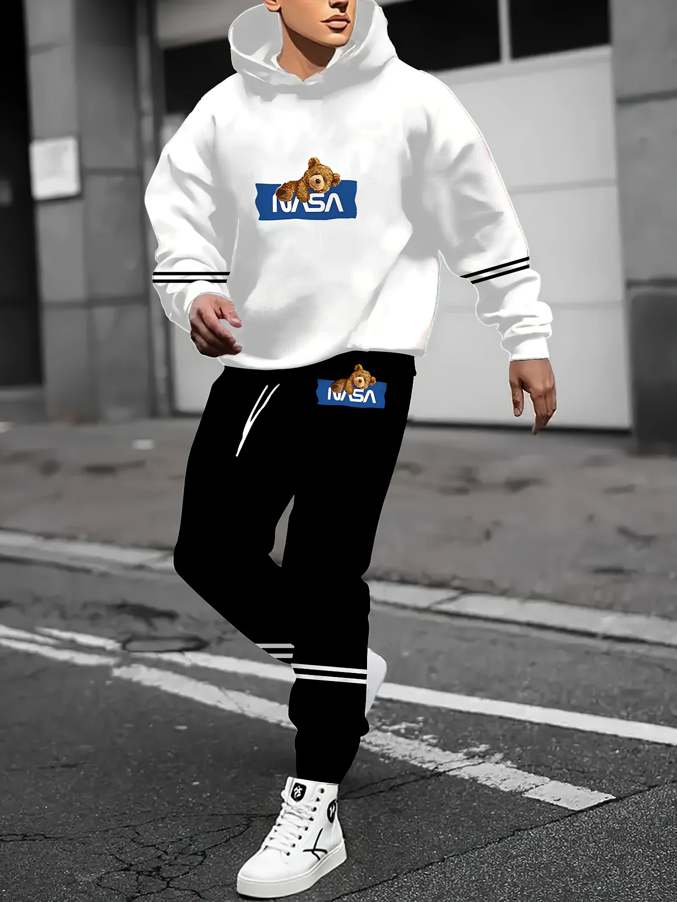 Autumn and Winter Men Hoodie Set Fashion Bear Printed Pattern Hoodie Set Men Sports Hoodie Set Quick Drying and Breathable
Autumn and Winter Men Hoodie Set Fashion Bear Printed Pattern Hoodie Set Men Sports Hoodie Set Quick Drying and Breathable