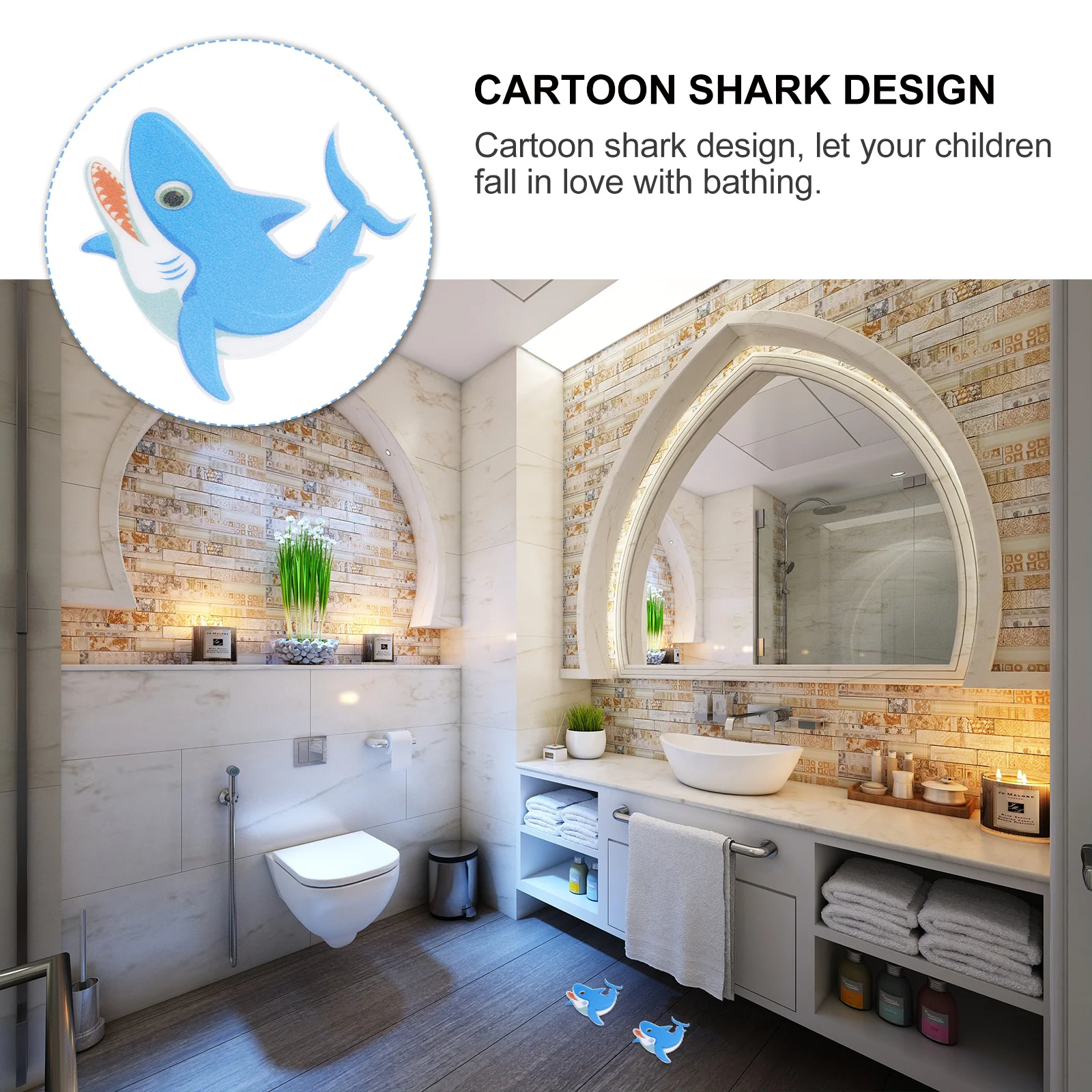 5pcs Anti-Slip Stickers Shark Shape Frosted Surface Peva Material For Bathtub Bathroom Kitchen Pool Balcony Non-Slip Bathroom 
5pcs Anti-Slip Stickers Shark Shape Frosted Surface Peva Material For Bathtub Bathroom Kitchen Pool Balcony Non-Slip Bathroom