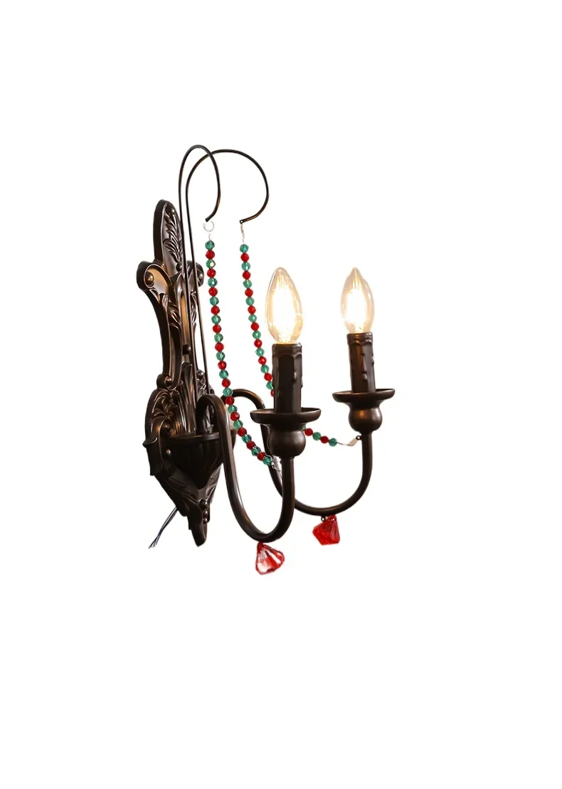 Bedroom bedside wall lamp American retro high-end atmosphere French antique entrance
Bedroom bedside wall lamp American retro high-end atmosphere French antique entrance