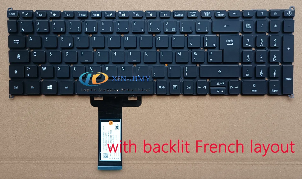 Клавиатура AZERTY для Acer Aspire 7 A715-74 A715-74G A715-75 A715-75G A715-42G с французской раскладкой FR с подсветкой
Клавиатура AZERTY для Acer Aspire 7 A715-74 A715-74G A715-75 A715-75G A715-42G с французской раскладкой FR с подсветкой