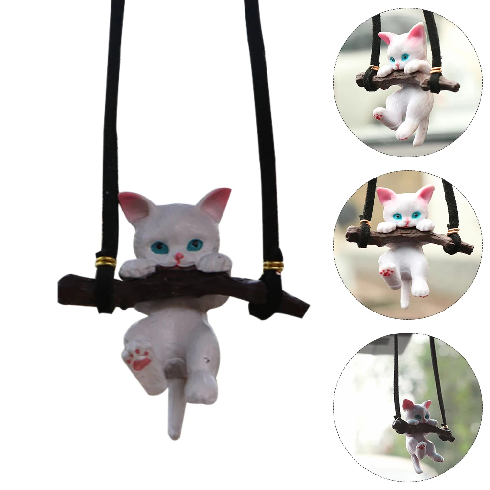 Kitten Swing Rearview Mirror Ornament Durable Resin Cute Cat Hanging Accessory Vehicle Auto Swinging Design Lightweight Mini For
Kitten Swing Rearview Mirror Ornament Durable Resin Cute Cat Hanging Accessory Vehicle Auto Swinging Design Lightweight Mini For