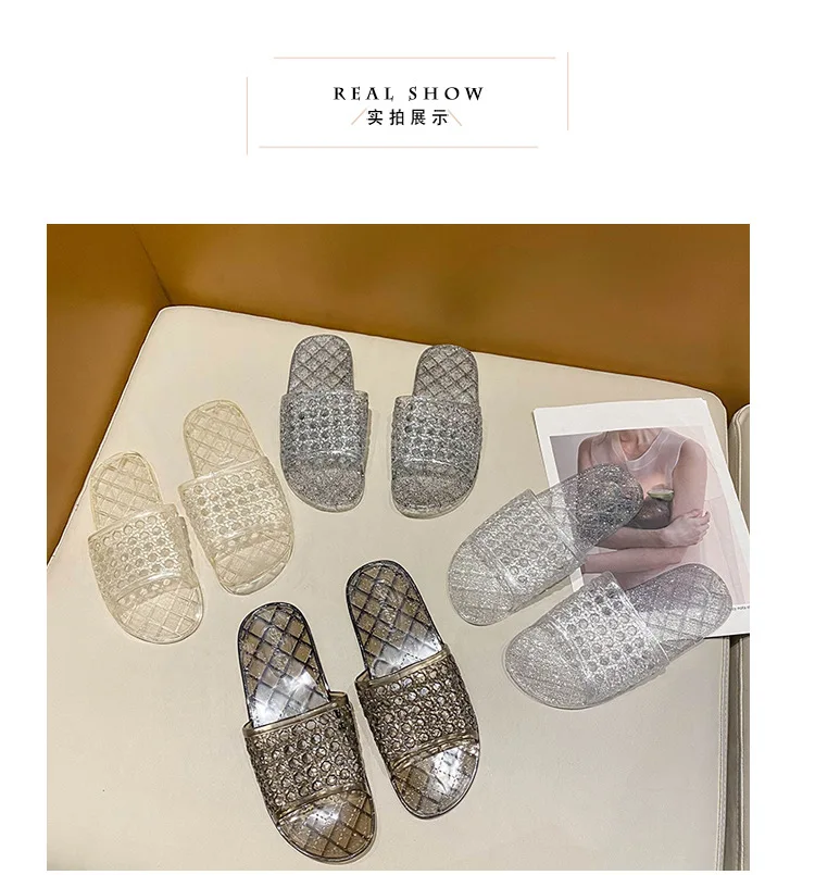Women’s Trendy Atmospheric Color Crystal Slide Slippers, Lightweight Waterproof Cushioned Thick Sole Non-Slip Wear Resistant Odor Resistant Summer Indoor Outdoor Footwear, All-Day Walking Comfort Slides for Bath, Beach Vacations, Backyard BBQ, Weekend Roa
Women’s Trendy Atmospheric Color Crystal Slide Slippers, Lightweight Waterproof Cushioned Thick Sole Non-Slip Wear Resistant Odor Resistant Summer Indoor Outdoor Footwear, All-Day Walking Comfort Slides for Bath, Beach Vacations, Backyard BBQ, Weekend Roa