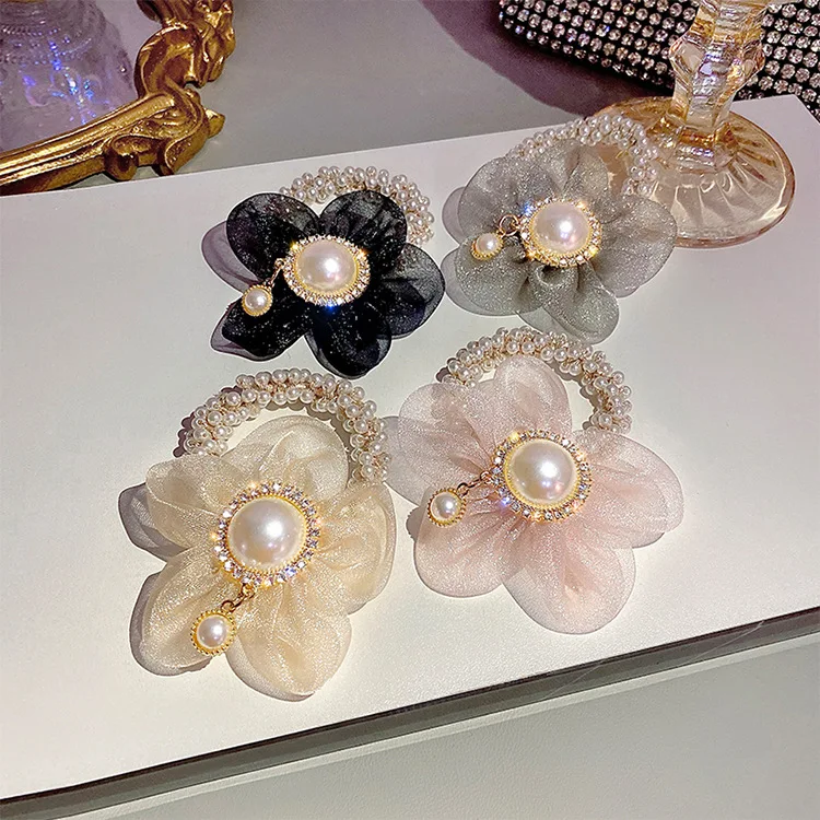 12pcs Boutique Tulle Floral Hair Ties Glitter Rhinestone Pearl Flower Ponytail Holder Lady Girl Headwear Fashion HairAccessories
12pcs Boutique Tulle Floral Hair Ties Glitter Rhinestone Pearl Flower Ponytail Holder Lady Girl Headwear Fashion HairAccessories