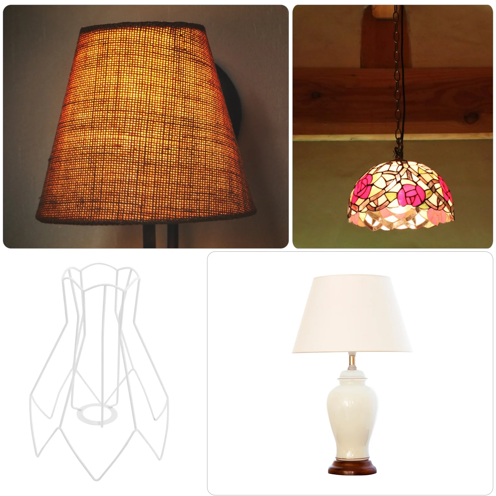 Creative Lampshade Ring DIY Wire Lamp Shade Frame Compatible for Desk Lamp Chandelier E27 Socket Metal Ring Support Light Cage
Creative Lampshade Ring DIY Wire Lamp Shade Frame Compatible for Desk Lamp Chandelier E27 Socket Metal Ring Support Light Cage