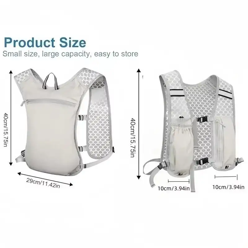 Water Bottle Vest with Hydration Bladder and Reflective Safety for Jogging and Trail Running
Water Bottle Vest with Hydration Bladder and Reflective Safety for Jogging and Trail Running