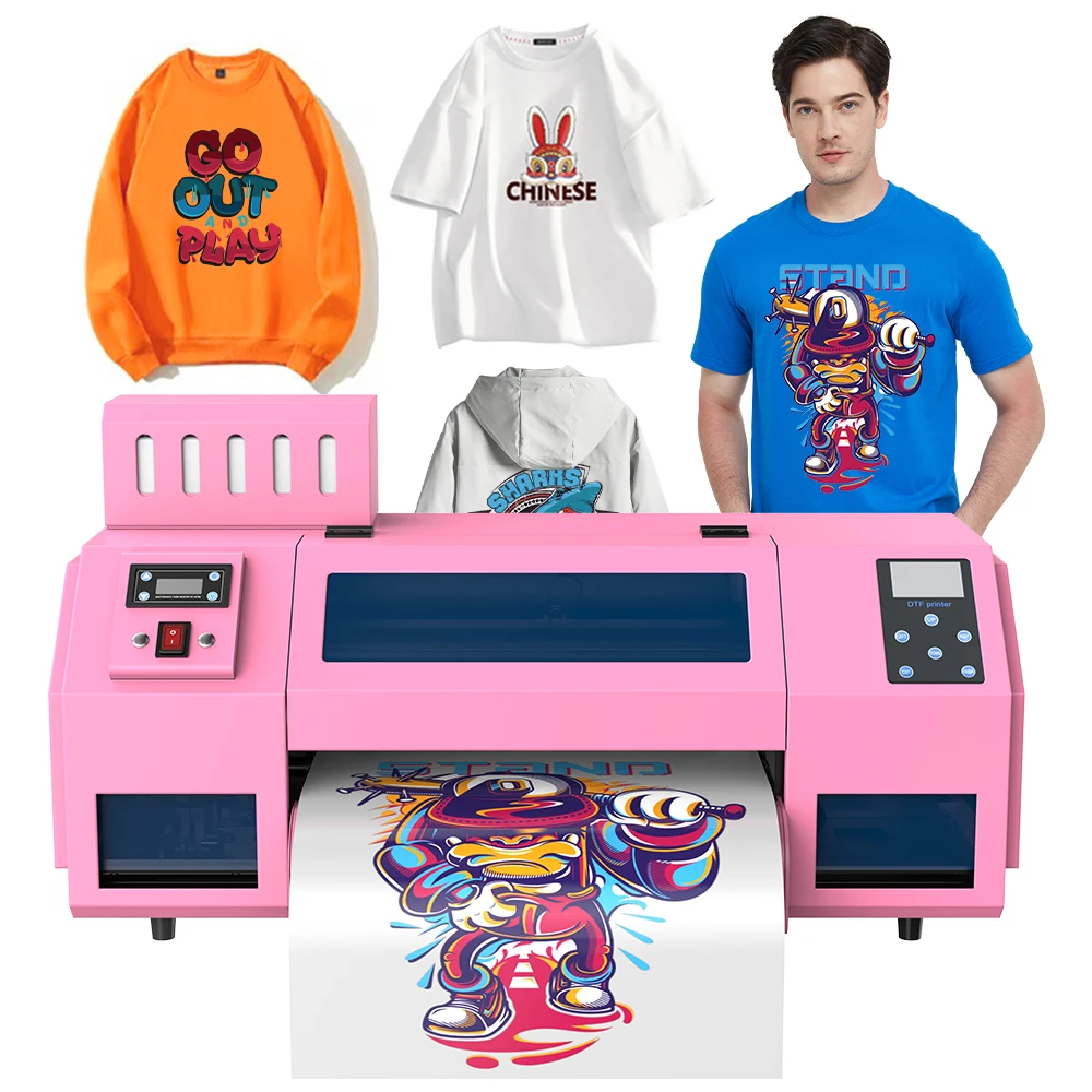 High Quality Pink DTF Printer A3 XP600 DTF Transfer To Film T Shirt Printer For Small Business
High Quality Pink DTF Printer A3 XP600 DTF Transfer To Film T Shirt Printer For Small Business
