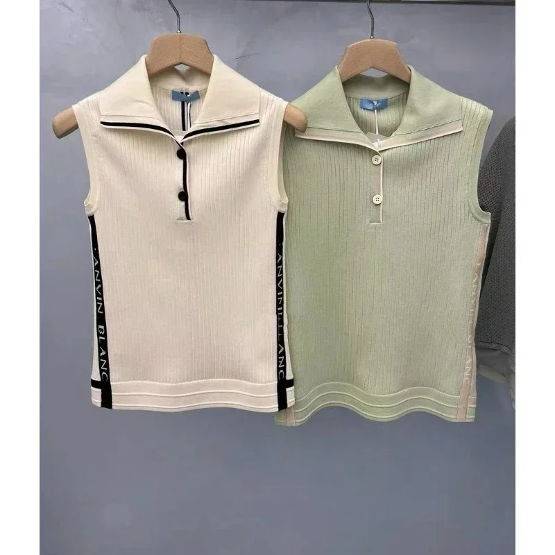 2024 Summer New Golf Women's Clothing Breathable Slim Thin Sleeveless T-shirt Knitted Sweater Golf
2024 Summer New Golf Women's Clothing Breathable Slim Thin Sleeveless T-shirt Knitted Sweater Golf