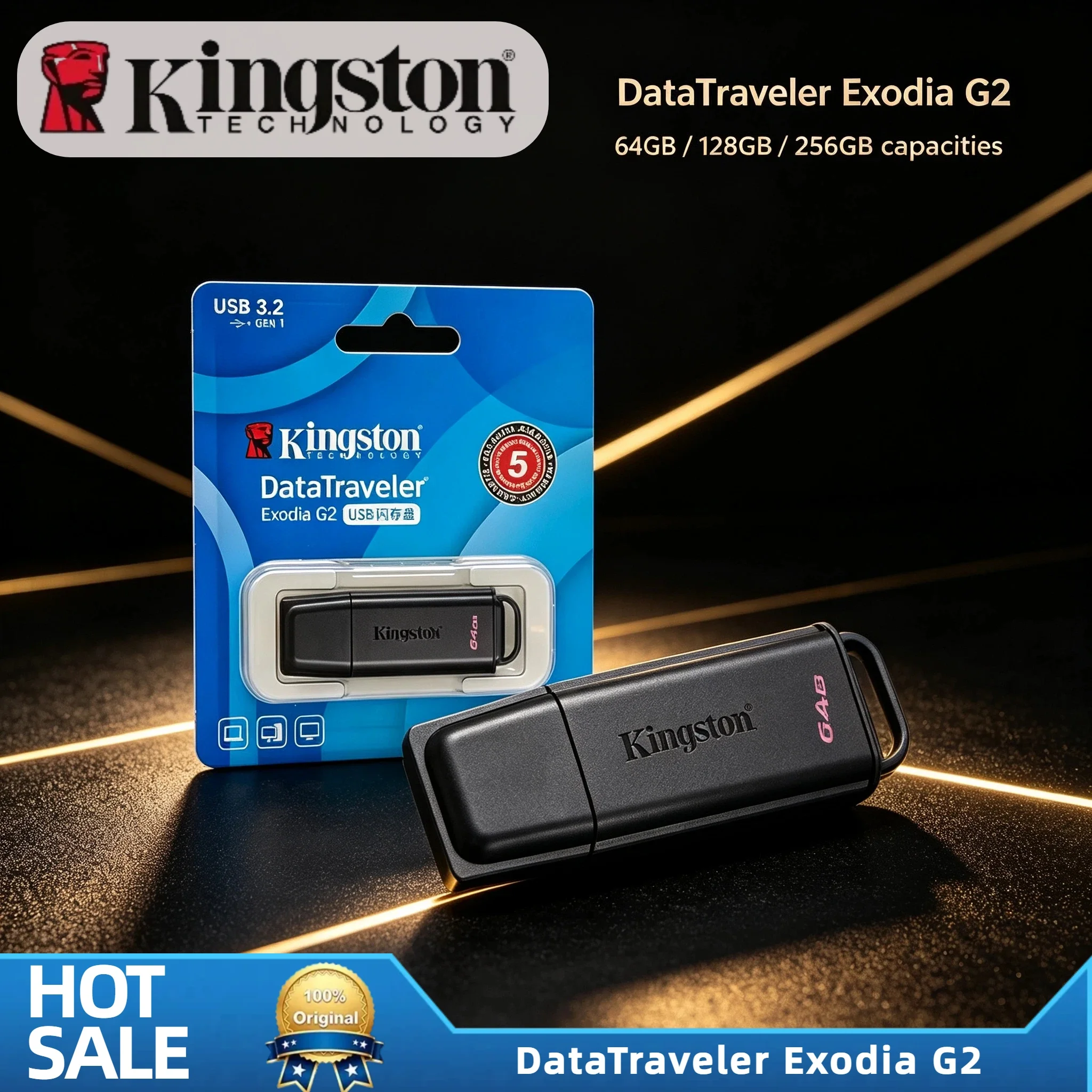 Kingston DataTraveler Exodia DTXG2 128GB 256GB 512GB 64GB USB 3.2 Pen Drive U Disk Memory Stick for Desktop PC Pro
Kingston DataTraveler Exodia DTXG2 128GB 256GB 512GB 64GB USB 3.2 Pen Drive U Disk Memory Stick for Desktop PC Pro