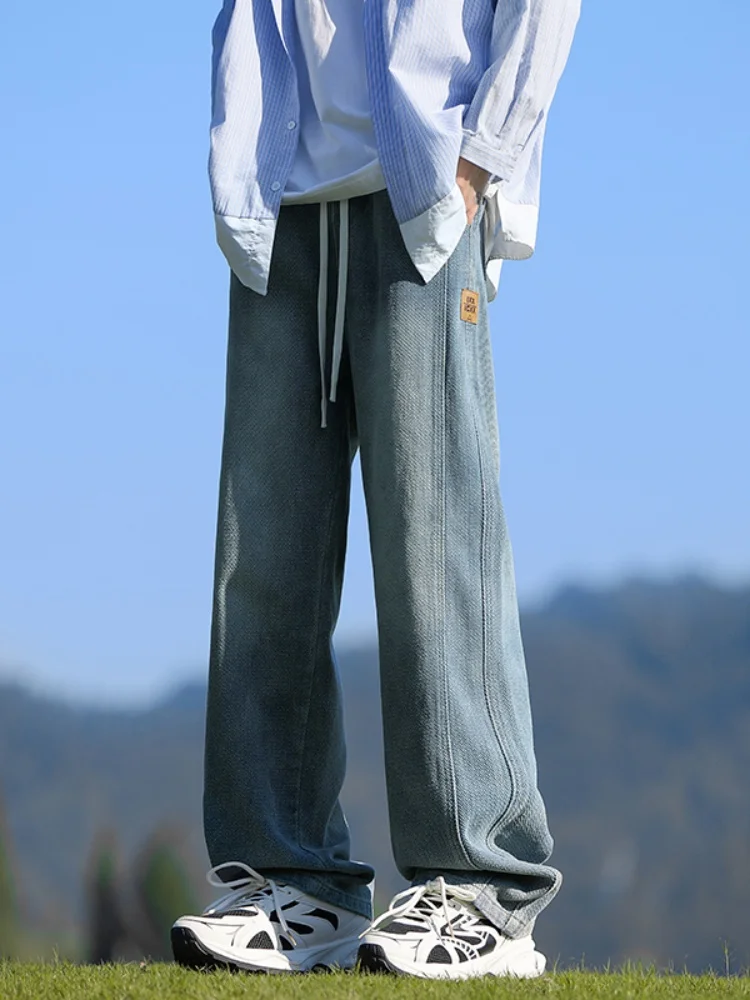Summer New Sle Men's Loose Wide Leg Casual Jeans Star Pattern High Street Straight Tube Thin Jeans Versatile Long Trousers
Summer New Sle Men's Loose Wide Leg Casual Jeans Star Pattern High Street Straight Tube Thin Jeans Versatile Long Trousers