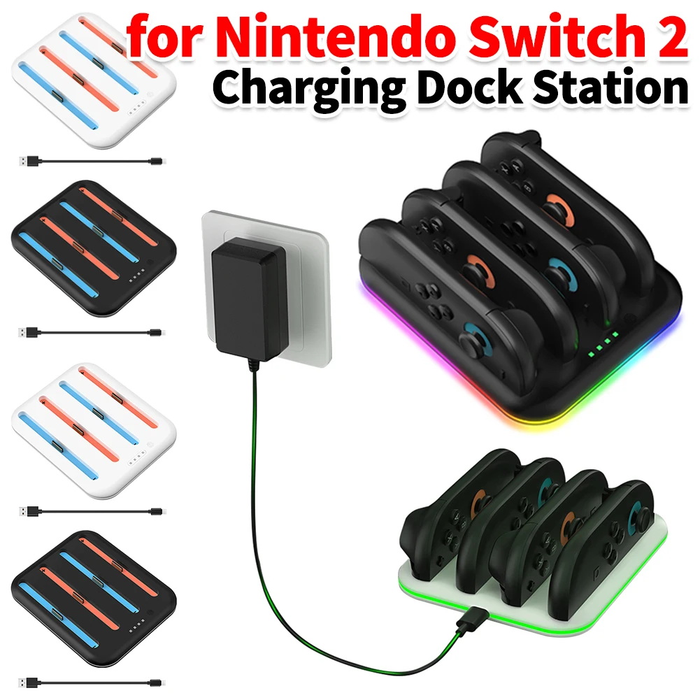 Lay-flat Design Charging Dock Station for Nintendo-Switch 2 for Joycon Charger Dock with Charging Cord Up to 4 Controller
Lay-flat Design Charging Dock Station for Nintendo-Switch 2 for Joycon Charger Dock with Charging Cord Up to 4 Controller