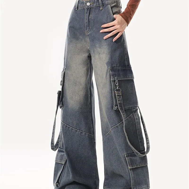 plus Size Women's High Waist Denim Jeans Multi ket Workwear Sle Faionable Slimming Wide Leg Pants American Hot Girl
plus Size Women's High Waist Denim Jeans Multi ket Workwear Sle Faionable Slimming Wide Leg Pants American Hot Girl