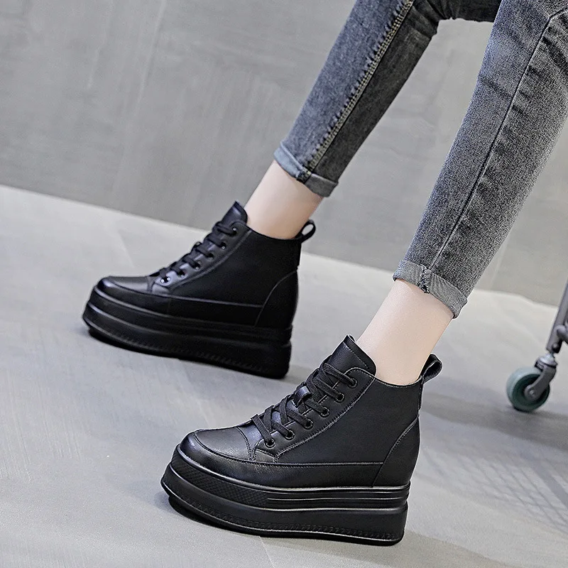 Wedge High Top Platform Sneakers For Women With Leather Upper Lace Up Design Round Toe Non Slip Thick Sole Casual Sports Shoes T
Wedge High Top Platform Sneakers For Women With Leather Upper Lace Up Design Round Toe Non Slip Thick Sole Casual Sports Shoes T