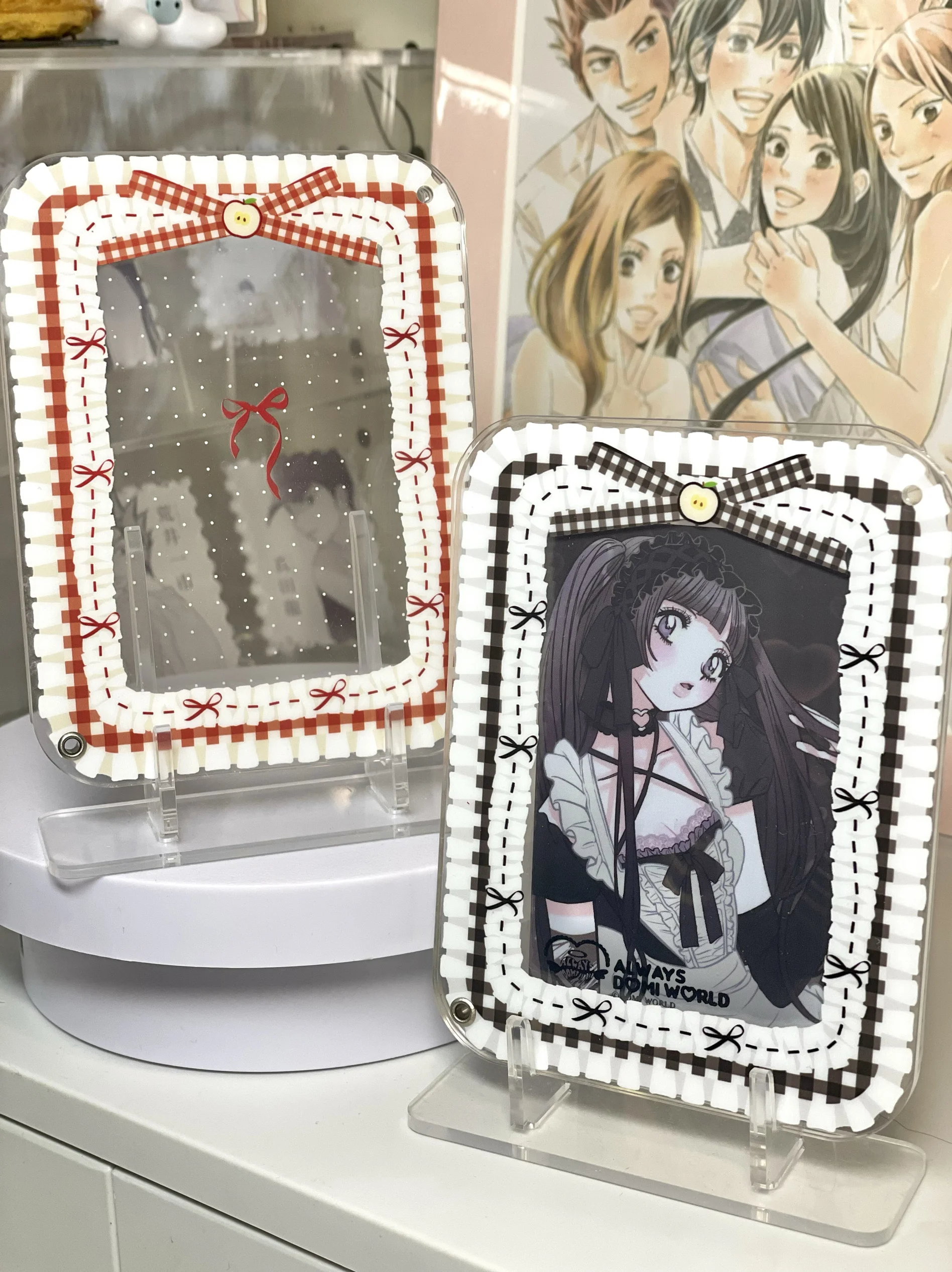 Подставка для фотокарт с кружевом Kawaii, эстетический декор Omi Vibe для коллекции фотокарт Kpop, прозрачный акриловый держатель для рамки
Подставка для фотокарт с кружевом Kawaii, эстетический декор Omi Vibe для коллекции фотокарт Kpop, прозрачный акриловый держатель для рамки