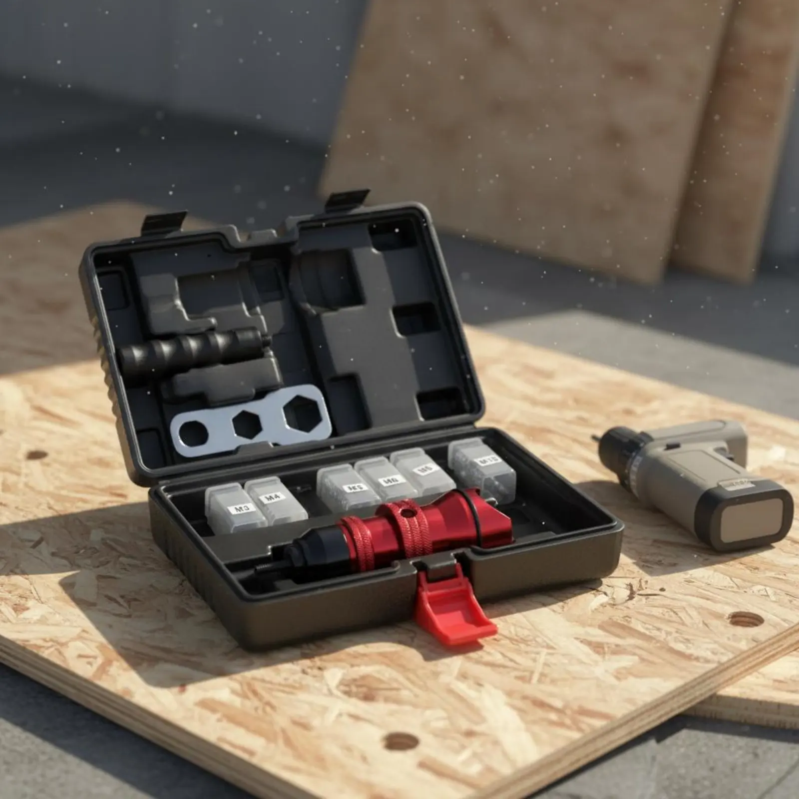 Electric Rivet Nut Adapter Kit Aluminum Alloy Frame Cordless Drill Rivnut Adapter Portable Ergonomic Handle for Garage
Electric Rivet Nut Adapter Kit Aluminum Alloy Frame Cordless Drill Rivnut Adapter Portable Ergonomic Handle for Garage