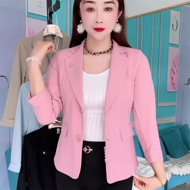 Spring Autumn New Blazer Coat Women Korean Fashion Middle-Aged Mom Female Suit Jacket Slim Casual Temperament Outerwear Top W863
Spring Autumn New Blazer Coat Women Korean Fashion Middle-Aged Mom Female Suit Jacket Slim Casual Temperament Outerwear Top W863