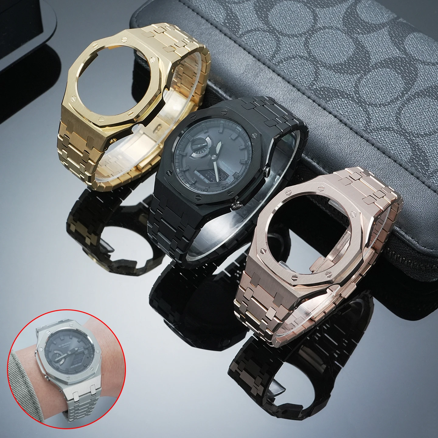 Комплект для модификации GA-2100: стальной корпус, ремешок, аксессуары для Casio G-SHOCK GA-2110, GA-B2100, стиль Royal Oak, металлический корпус и ремешки
Комплект для модификации GA-2100: стальной корпус, ремешок, аксессуары для Casio G-SHOCK GA-2110, GA-B2100, стиль Royal Oak, металлический корпус и ремешки