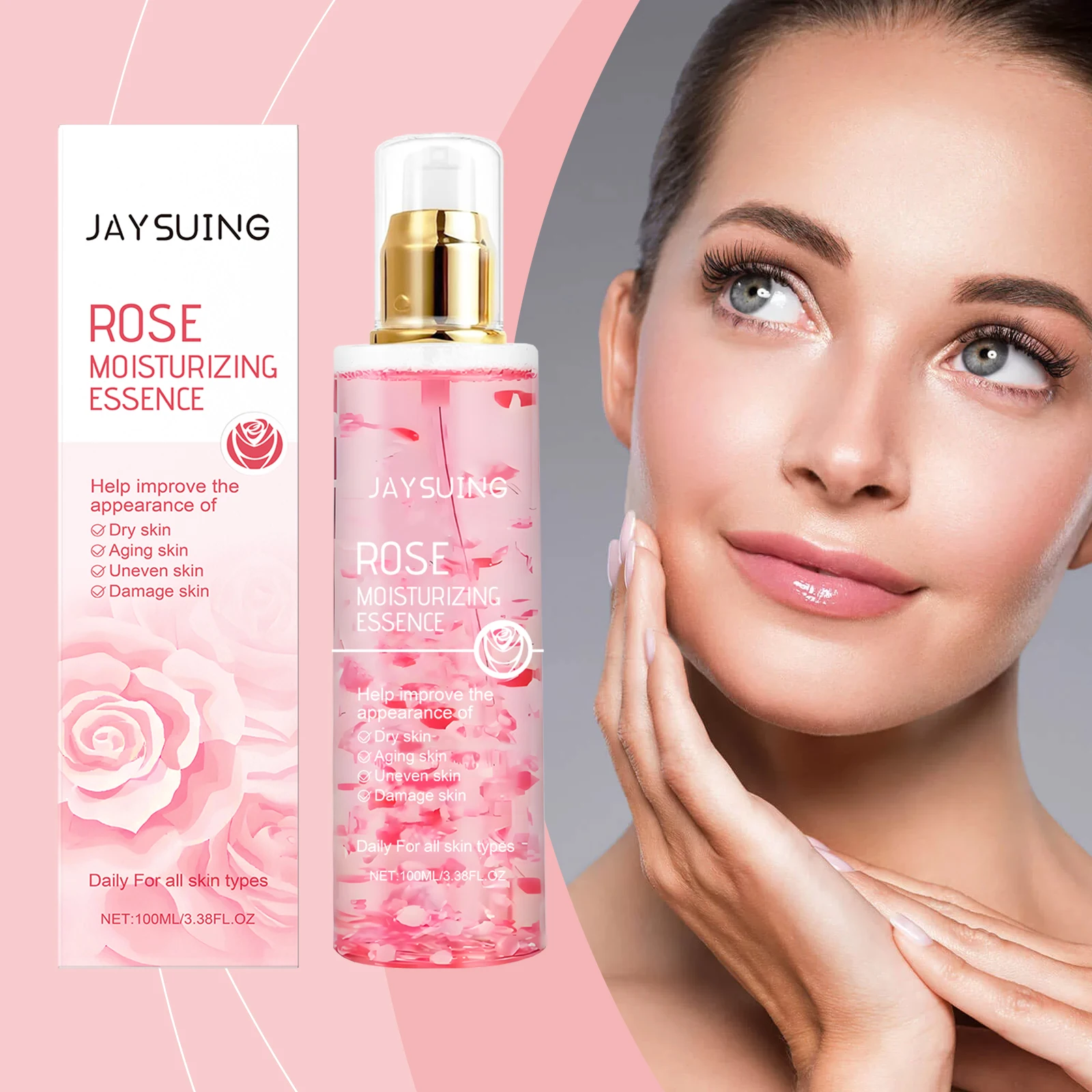 Rose Moisturizing Essence Balance Skin Oil Fat Increase Skin Elasticitys Repair Barriers Face Deep Hydration Nourishing Serum
Rose Moisturizing Essence Balance Skin Oil Fat Increase Skin Elasticitys Repair Barriers Face Deep Hydration Nourishing Serum