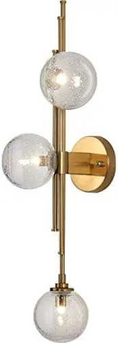 Mid Century Modern Indoor 3-Lights Sconce Postmodern Smoke Gray Glass Lamp Brushed Brass Vertically Bathroom Vanity Light Gol
Mid Century Modern Indoor 3-Lights Sconce Postmodern Smoke Gray Glass Lamp Brushed Brass Vertically Bathroom Vanity Light Gol
