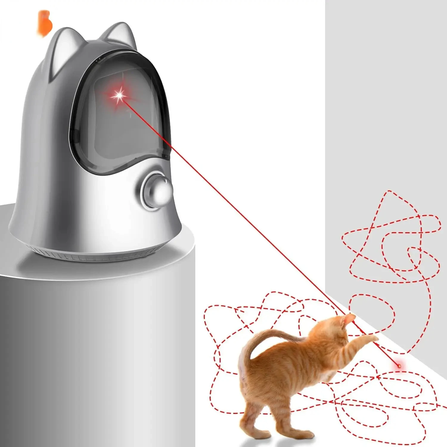 Interactive Laser Pointer Cat Toys for Indoor Cats,Cat Laser Toy Automatic for Bored Indoor Adult Cats/Kittens/Dogs Cat doll Toy
Interactive Laser Pointer Cat Toys for Indoor Cats,Cat Laser Toy Automatic for Bored Indoor Adult Cats/Kittens/Dogs Cat doll Toy