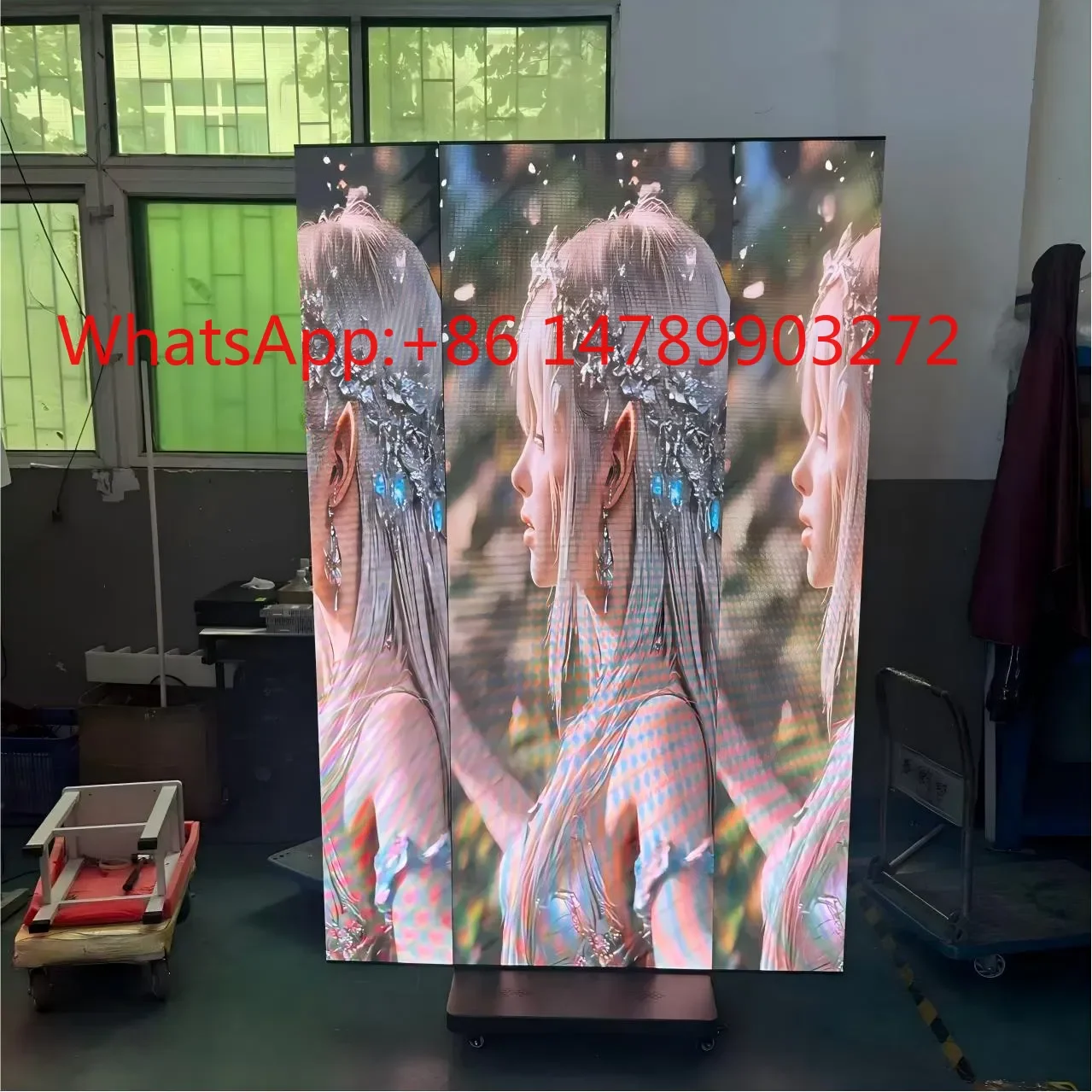 P1.2 Energy Saving Tri-Fold LED Display 360 View GOB Mall Shopping Promotion Stand
P1.2 Energy Saving Tri-Fold LED Display 360 View GOB Mall Shopping Promotion Stand