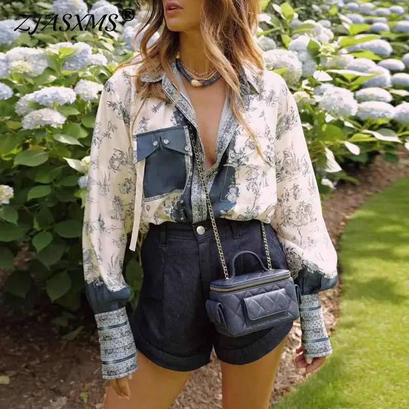 Floral Print Women's Blouse Faionable Spring Lapel Cleanfit Sle Synthetic Fiber A-Line Sve Non-Sinking Ladies irt
Floral Print Women's Blouse Faionable Spring Lapel Cleanfit Sle Synthetic Fiber A-Line Sve Non-Sinking Ladies irt