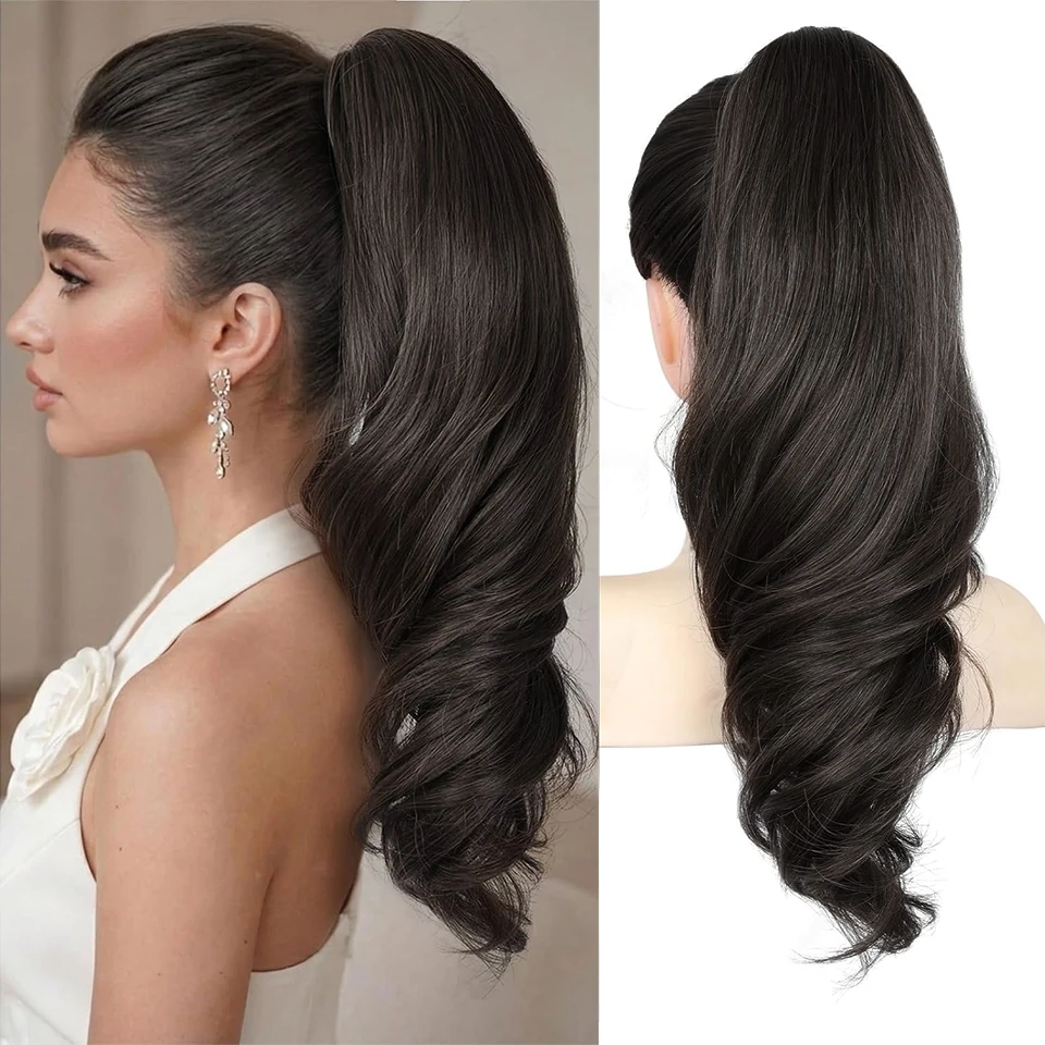 Clip In Ponytail Hair Extensions 18" Claw Clip On Ponytail Extension for Women Long Wavy Synthetic Layered Pony Tails Hairpieces
Clip In Ponytail Hair Extensions 18" Claw Clip On Ponytail Extension for Women Long Wavy Synthetic Layered Pony Tails Hairpieces